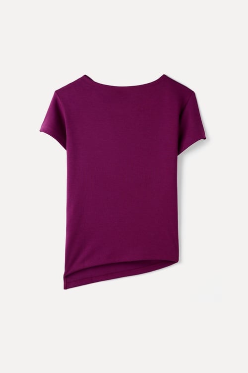 BÜZGÜLÜ FITTED ASİMETRİK BLUZ