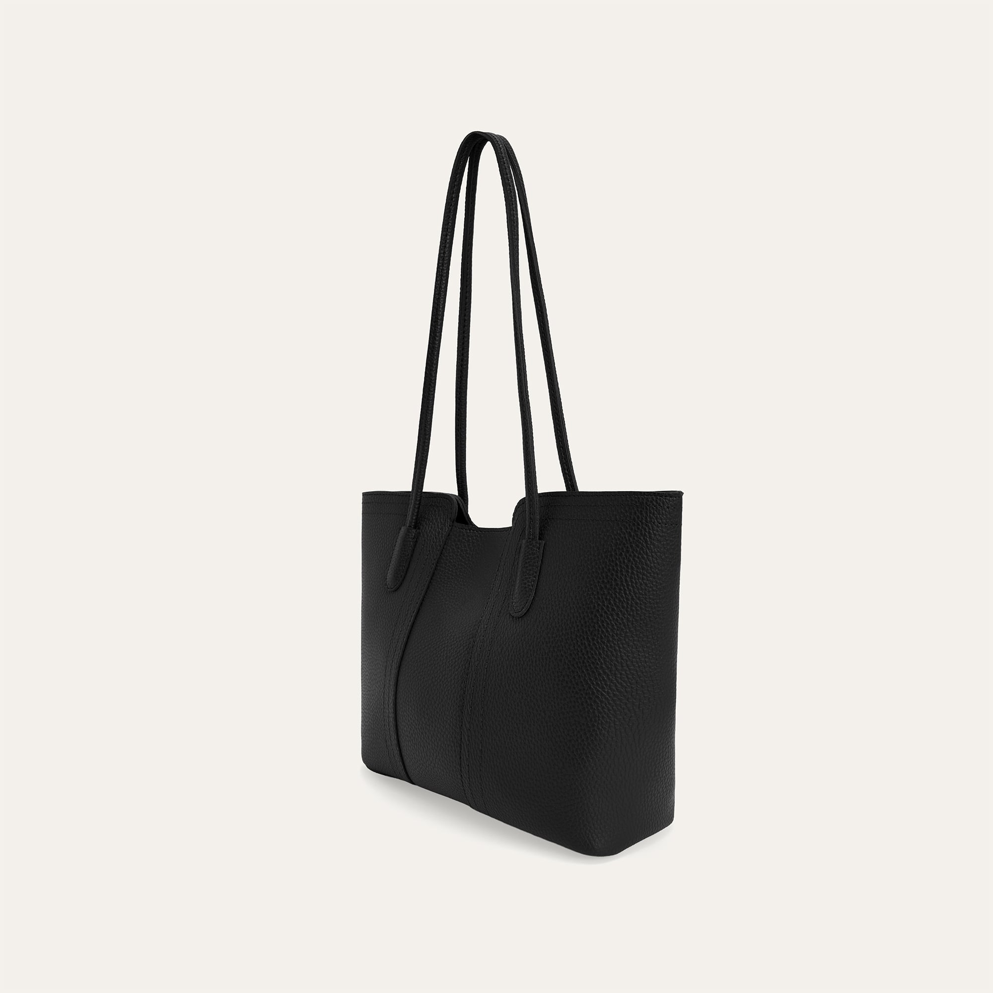 DİKİŞ DETAYLI DERİ GÖRÜNÜMLÜ EL ÇANTASI