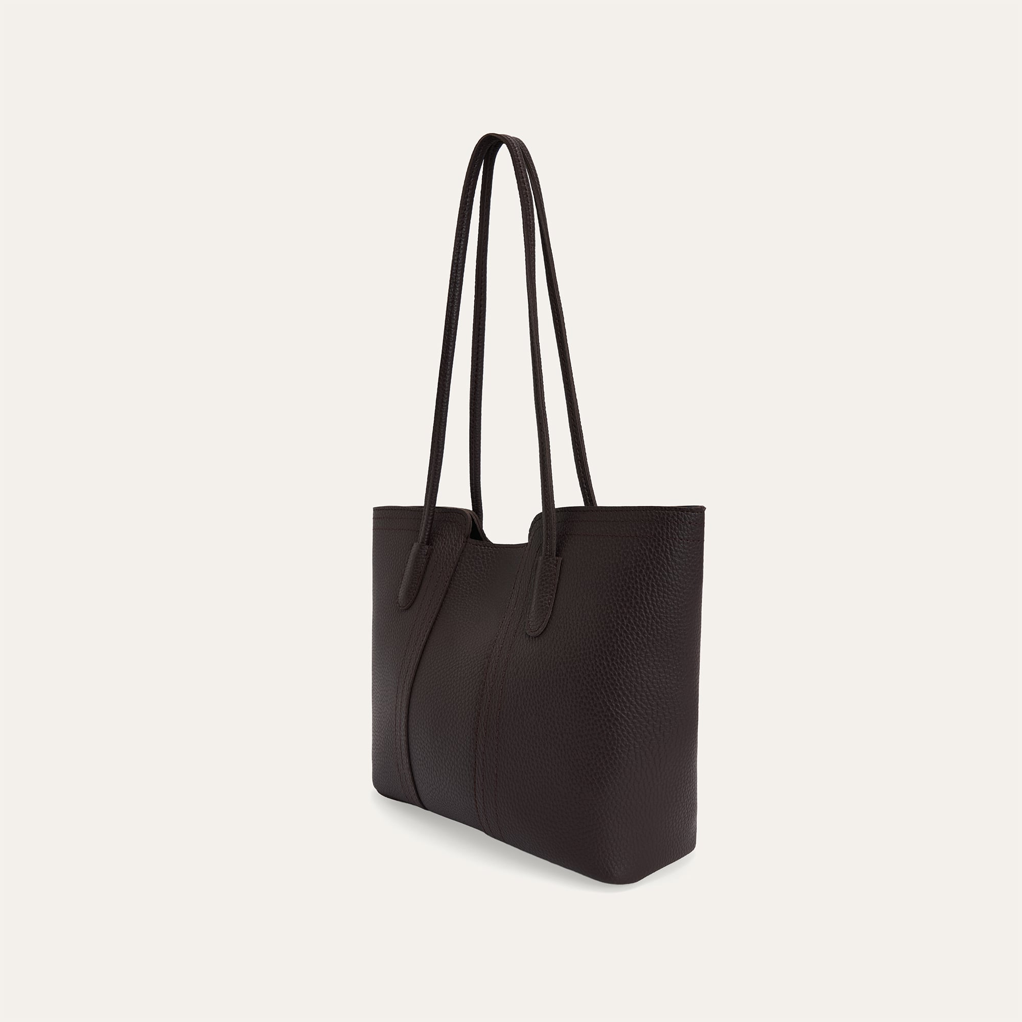 DİKİŞ DETAYLI DERİ GÖRÜNÜMLÜ EL ÇANTASI