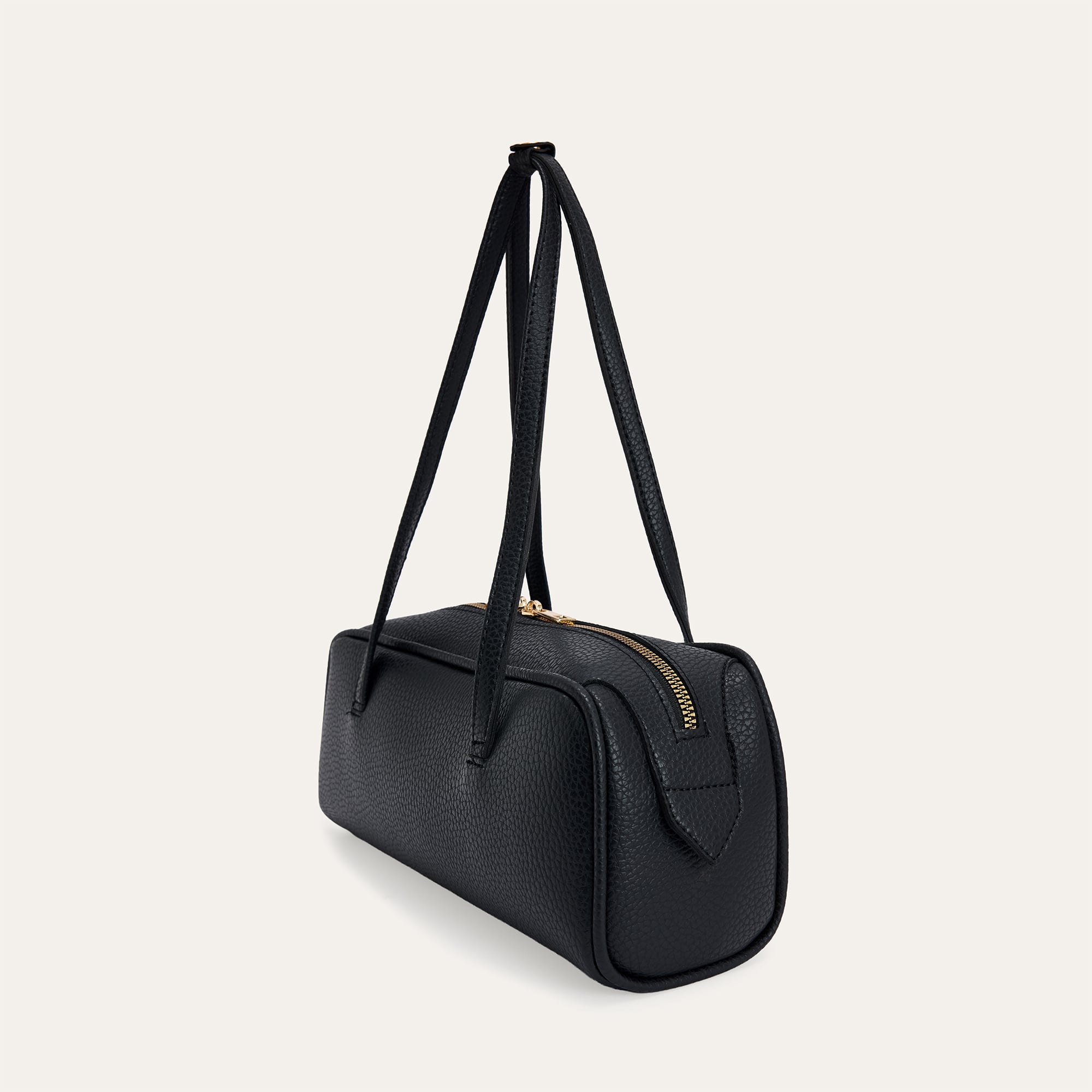 DERİ GÖRÜNÜMLÜ BAGET OMUZ ÇANTASI