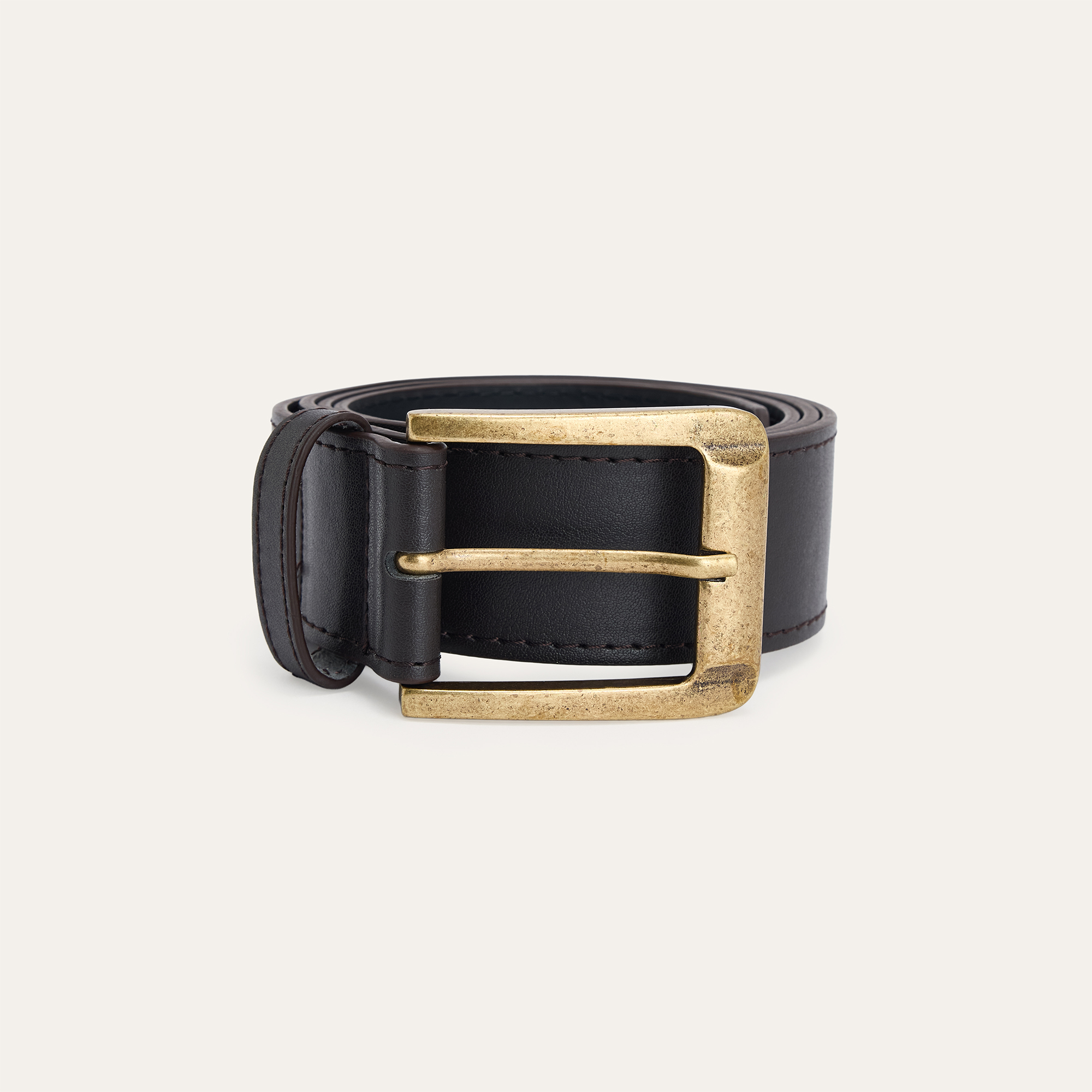 ESKİTME TOKALI DERİ GÖRÜNÜMLÜ KEMER