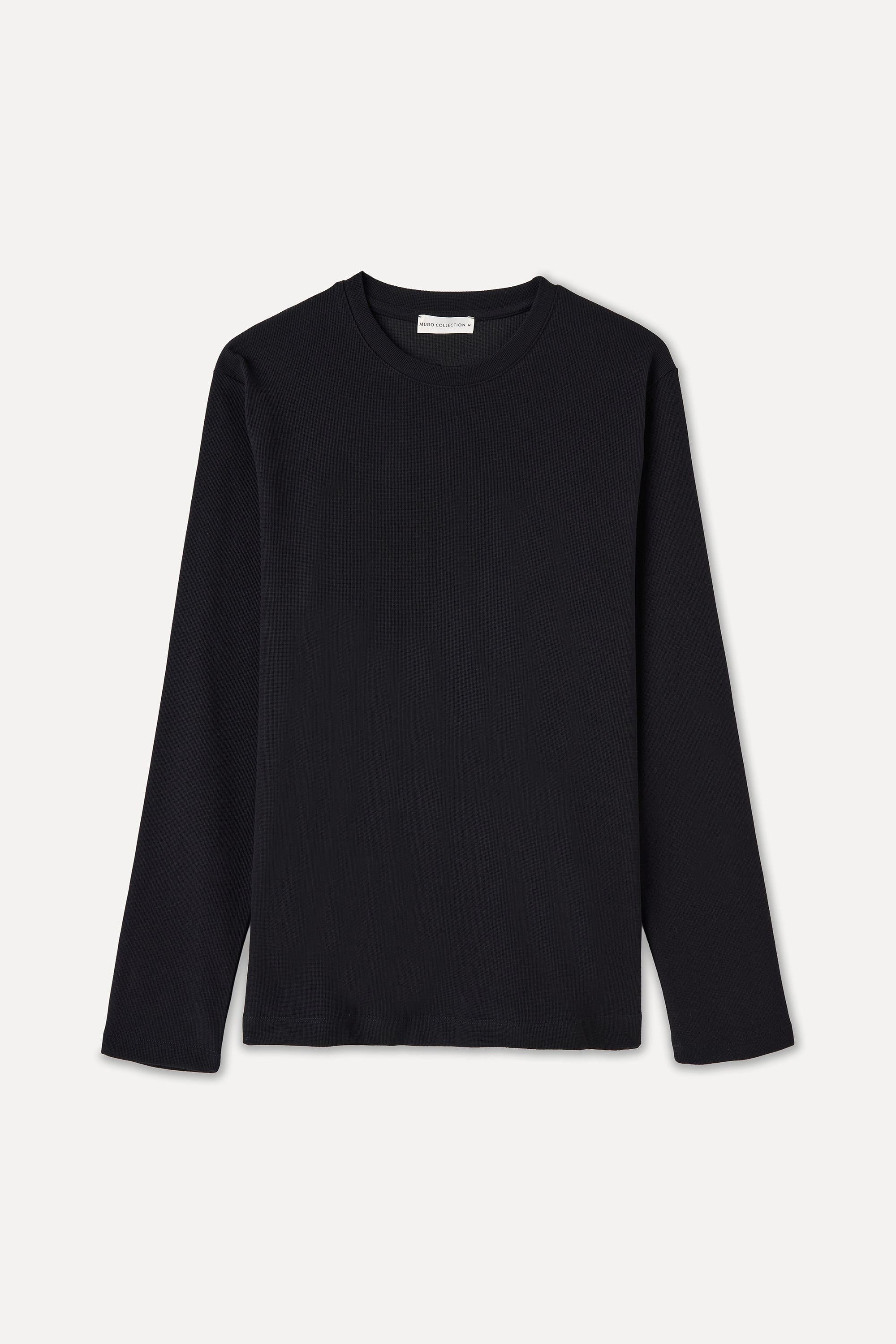 FİTİLLİ BİSİKLET YAKA UZUN KOLLU T-SHIRT