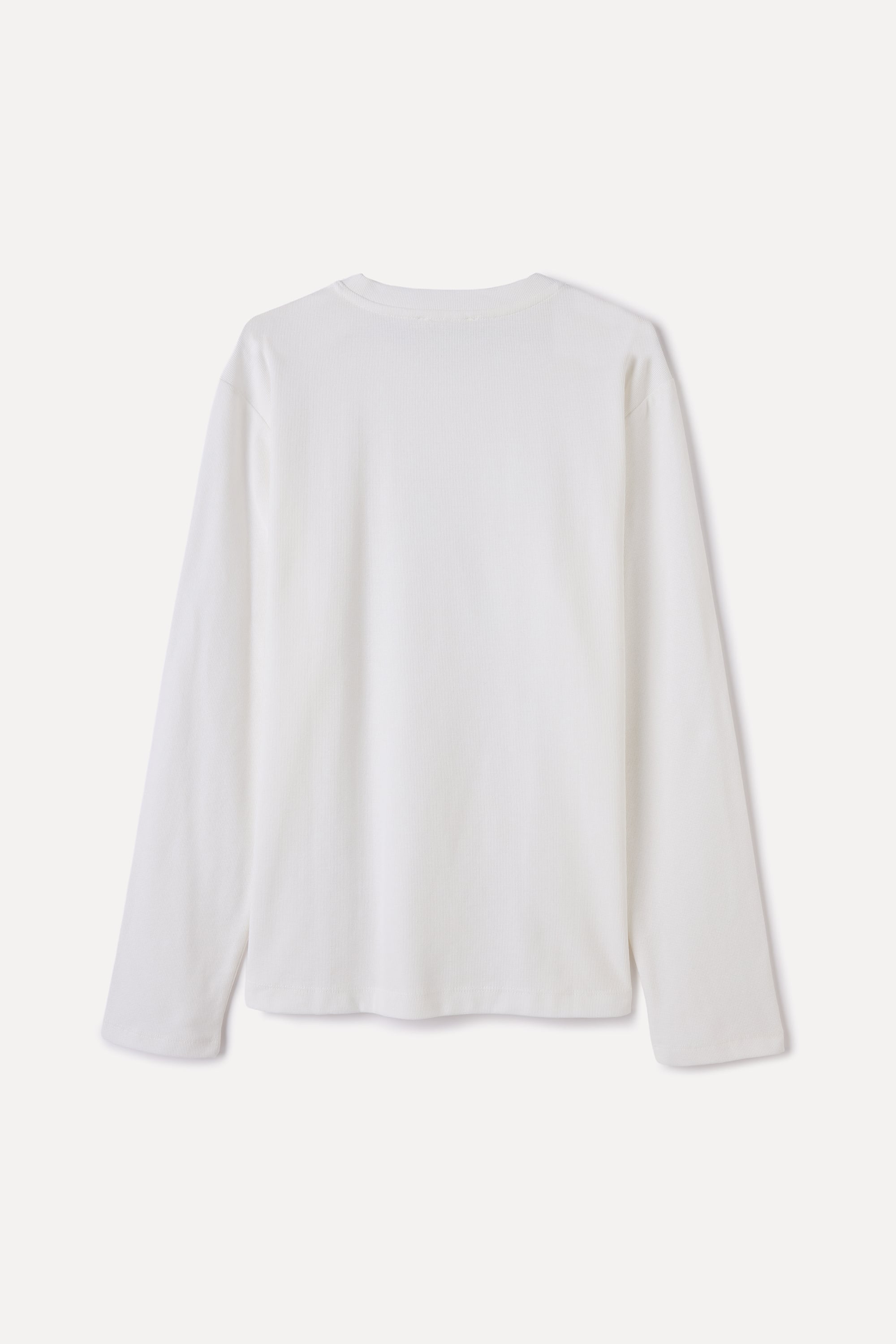 FİTİLLİ BİSİKLET YAKA UZUN KOLLU T-SHIRT