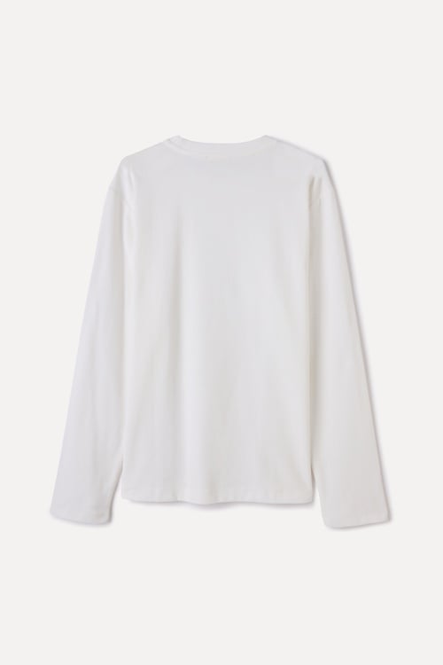 FİTİLLİ BİSİKLET YAKA UZUN KOLLU T-SHIRT