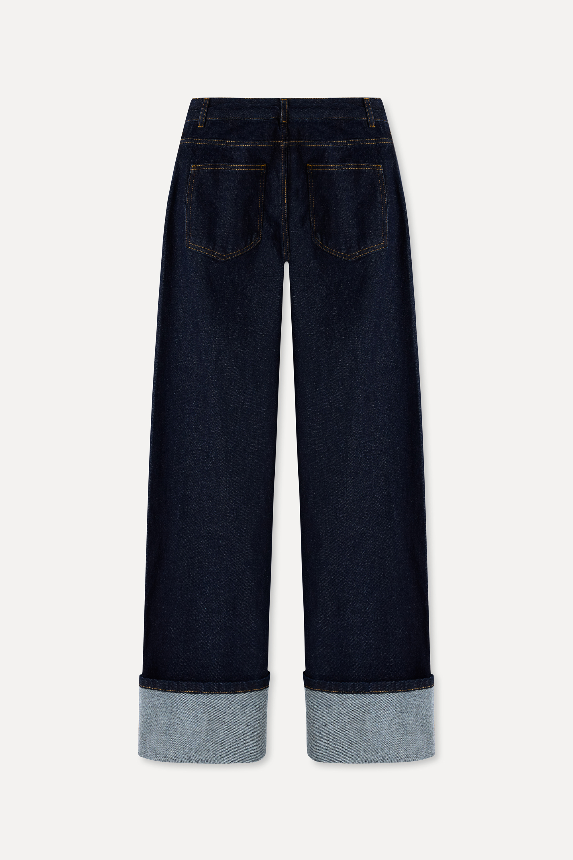 PAÇA DETAYLI STRAIGHT FIT JEAN PANTOLON