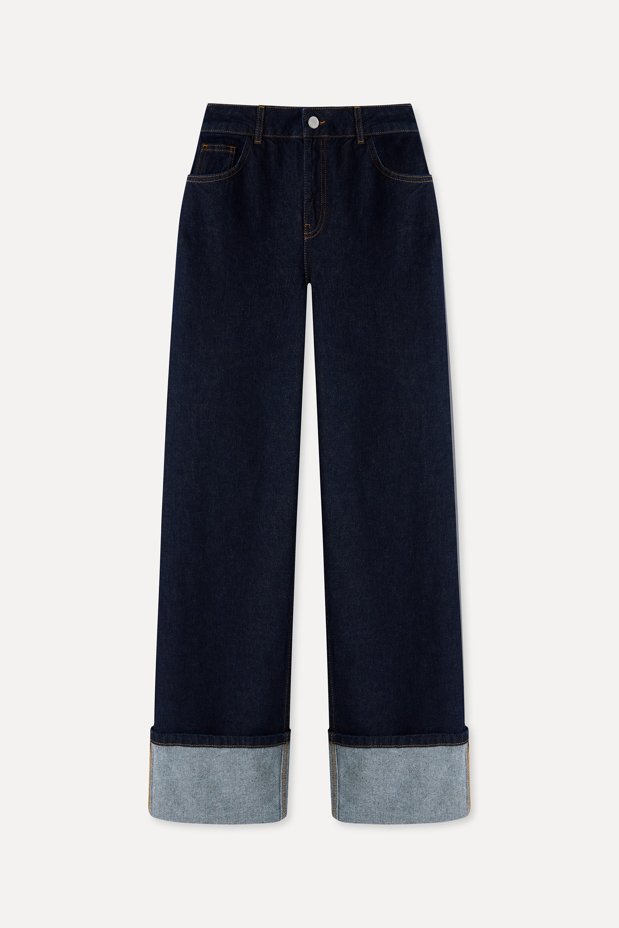 PAÇA DETAYLI STRAIGHT FIT JEAN PANTOLON