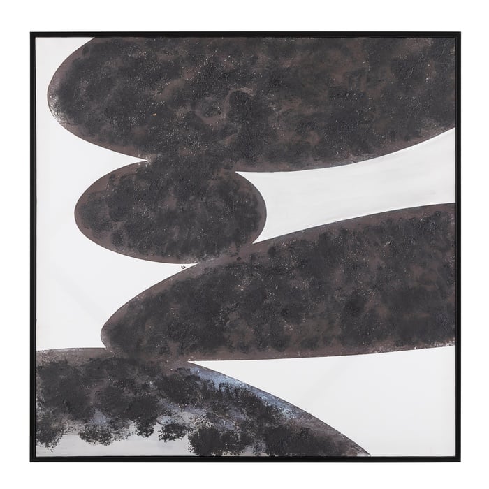 THAI STONE II ÇERÇEVELİ YAĞLIBOYA TABLO 100X100 CM