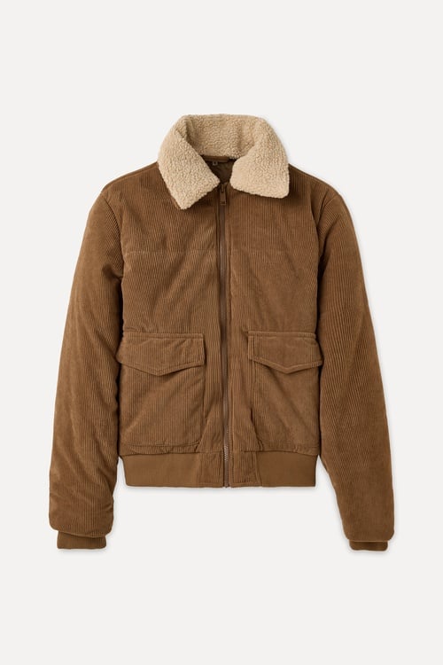  KÜRK YAKA KADİFE DOKULU MONT CEKET