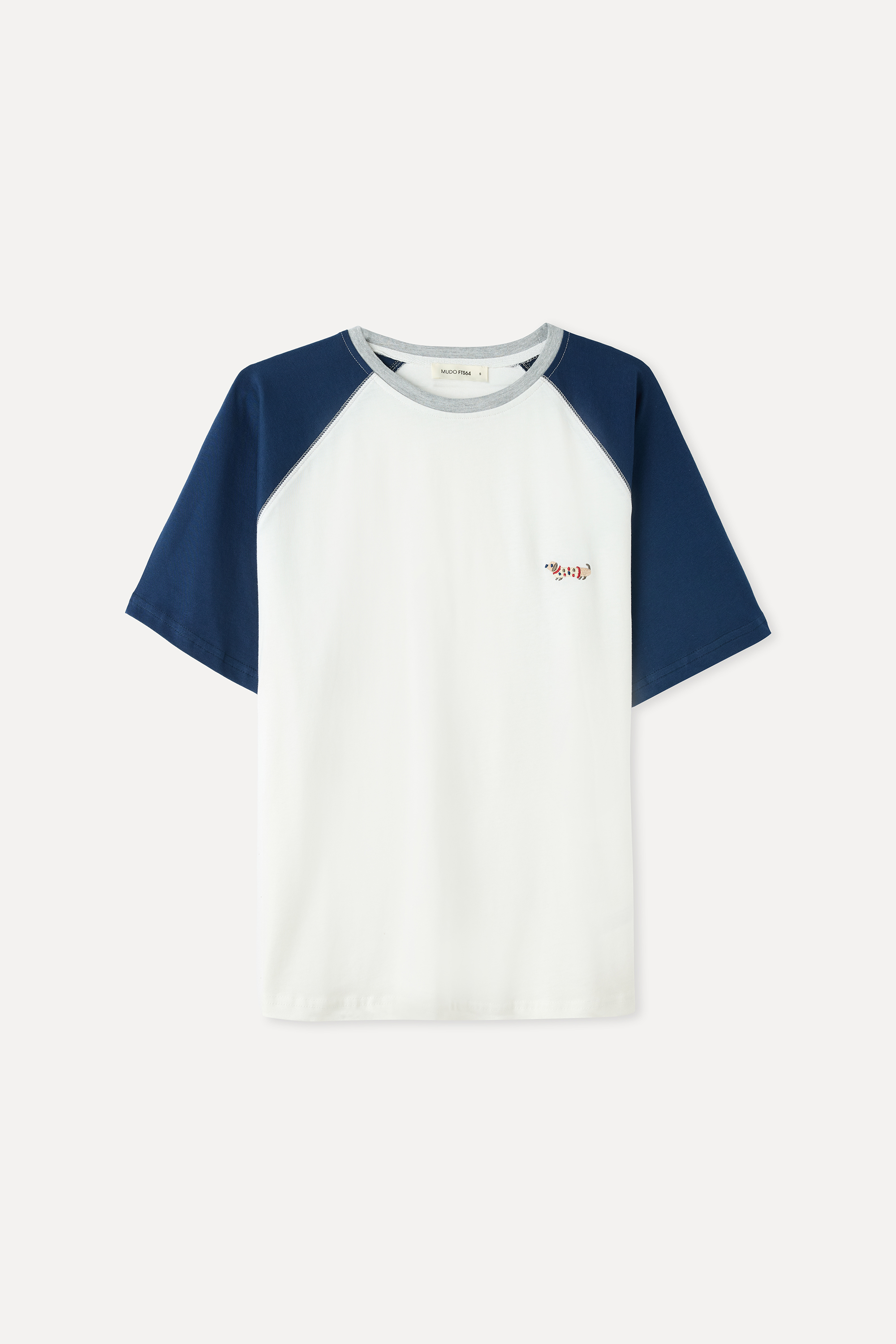 OVERSIZE NAKIŞLI BİSİKLET YAKA T-SHIRT