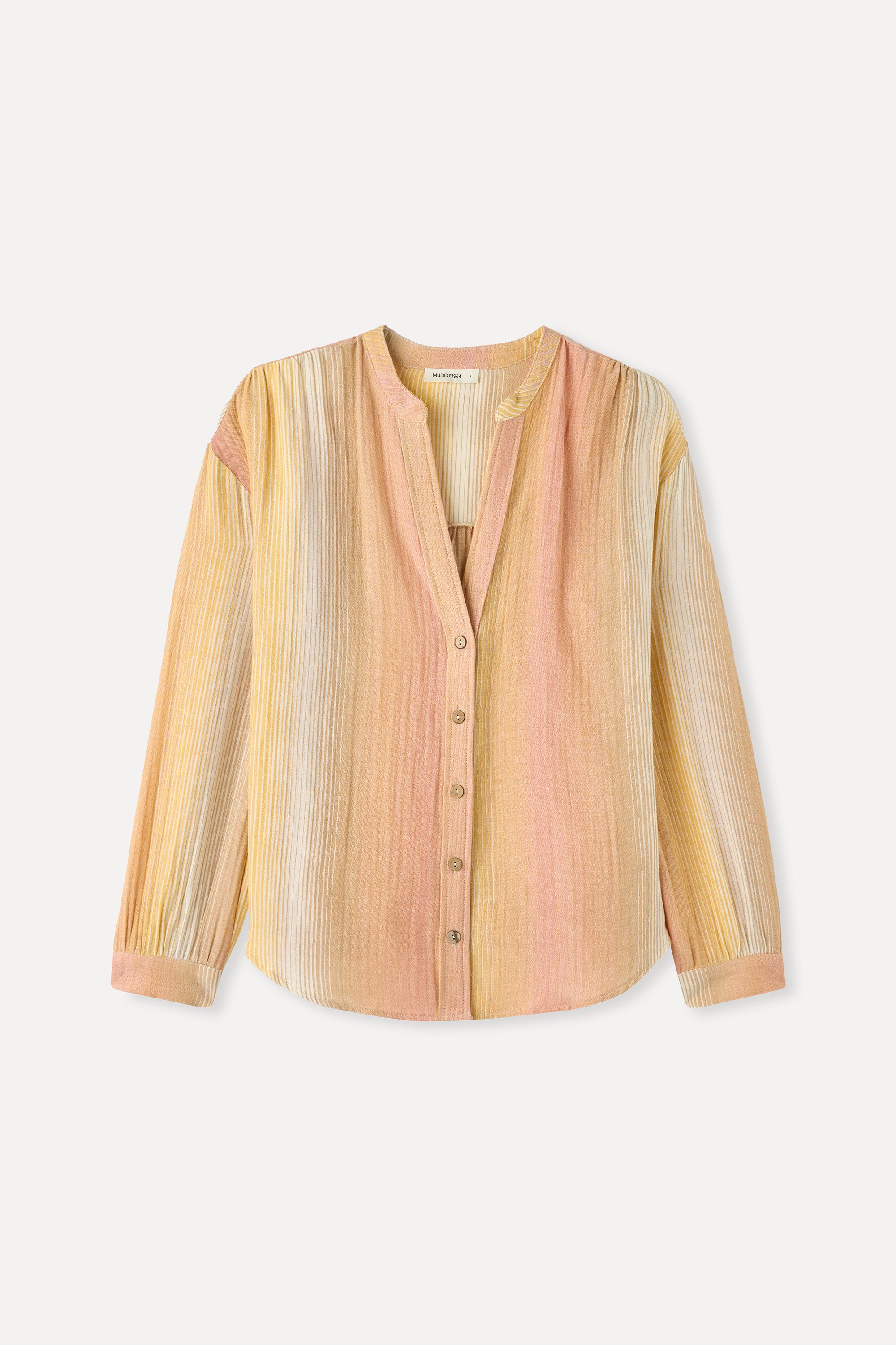 OVERSIZE ÇİZGİLİ HAKİM YAKA GÖMLEK