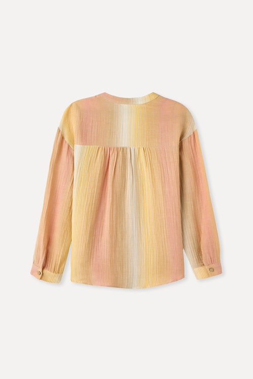  OVERSIZE ÇİZGİLİ HAKİM YAKA GÖMLEK