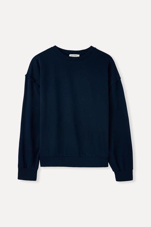 MODAL KARIŞIMLI OVERSIZE BİSİKLET YAKA SWEATSHIRT