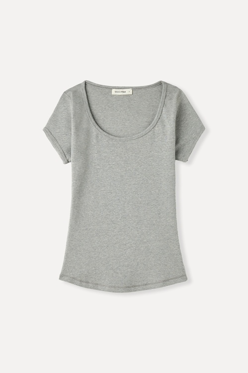 FITTED BİSİKLET YAKA T-SHIRT