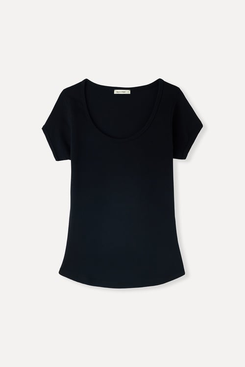 FITTED BİSİKLET YAKA T-SHIRT