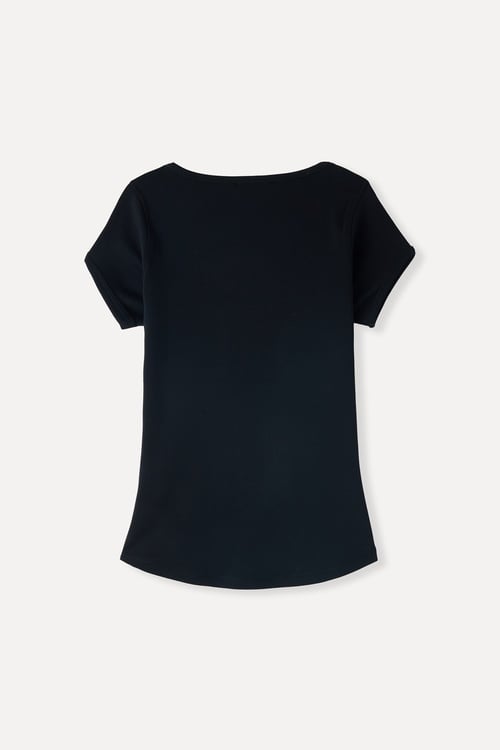  FITTED BİSİKLET YAKA T-SHIRT