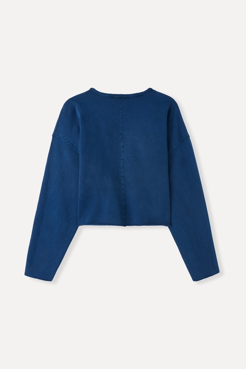  V YAKA CROP SWEATSHIRT