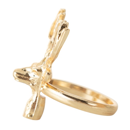  GEYİK FİGÜRLÜ PEÇETE HALKASI GOLD 6LI