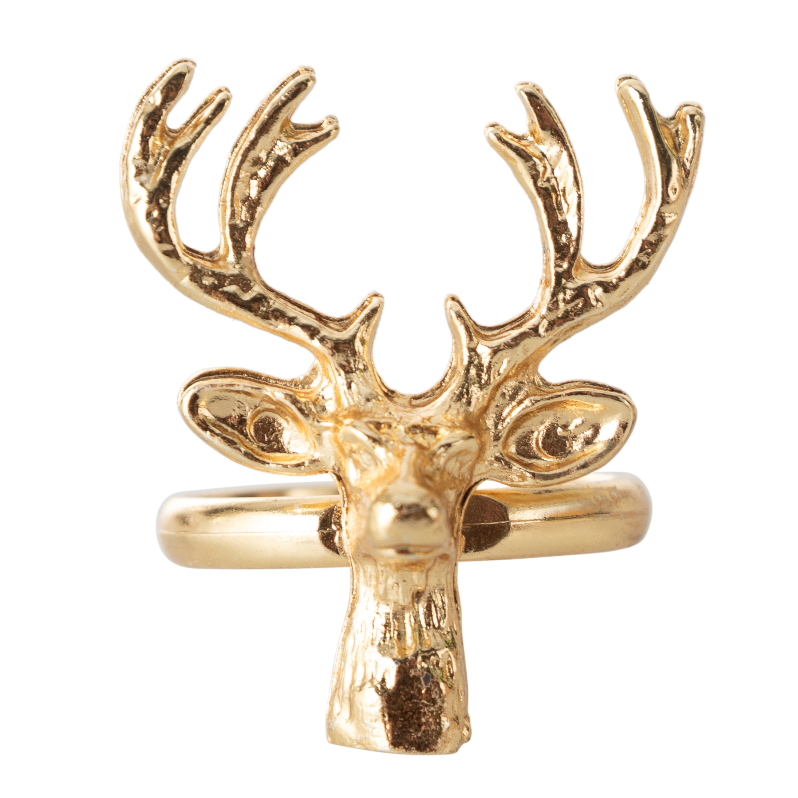 GEYİK FİGÜRLÜ PEÇETE HALKASI GOLD 6LI