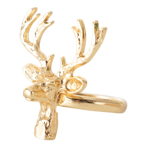  GEYİK FİGÜRLÜ PEÇETE HALKASI GOLD 6LI