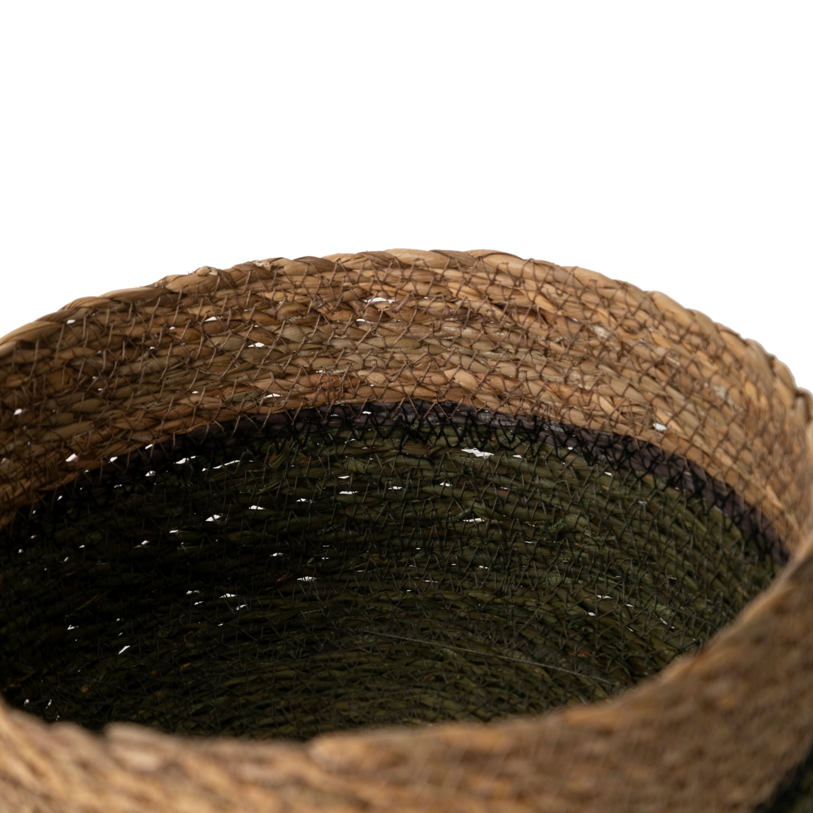 YEŞİL NATÜREL YUVARLAK DÜZ SEPET M 21 CM