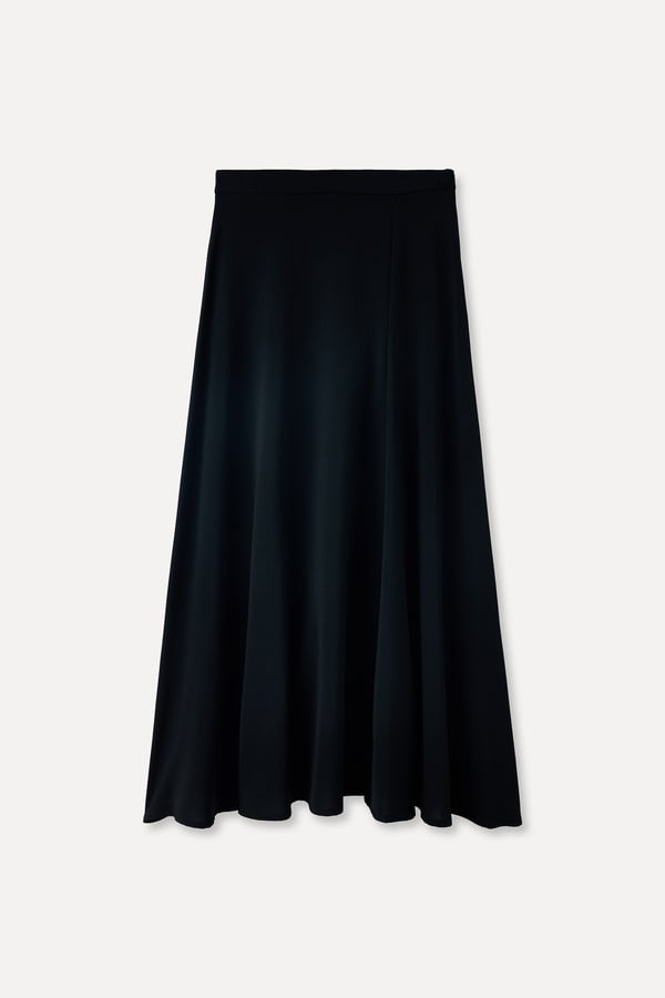 BELİ LASTİKLİ KLOŞ MİDİ ETEK