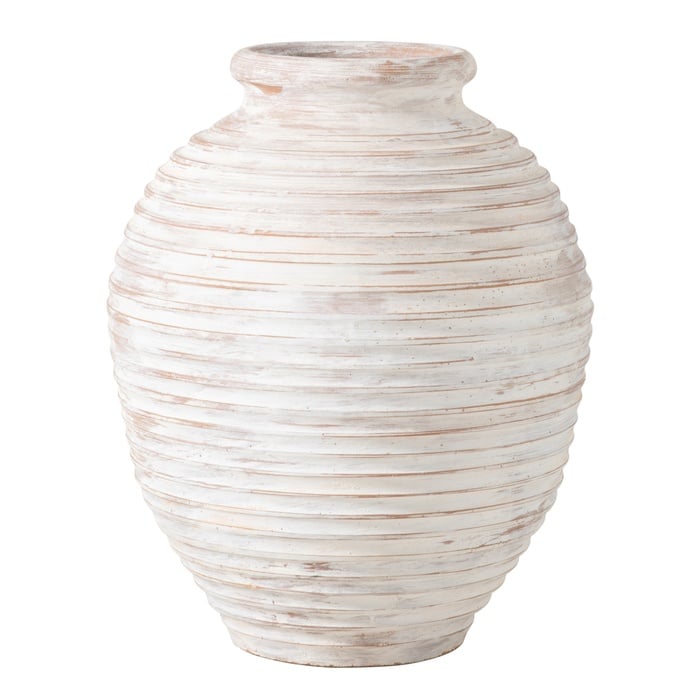 OTRANTO ANTİK BEYAZ SAKSI 65 CM