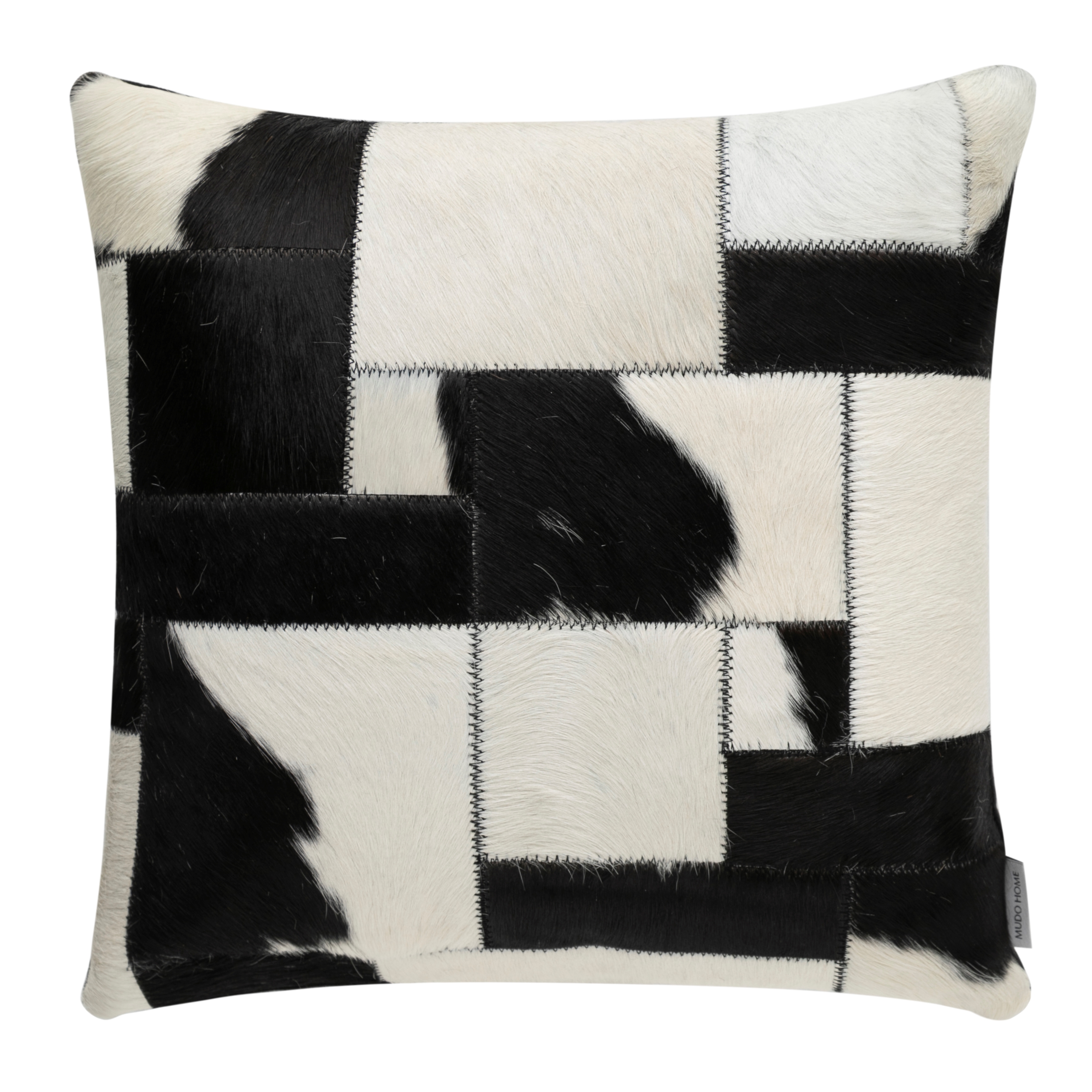 ANDREW DERİ KIRLENT SİYAH BEYAZ 45X45 CM