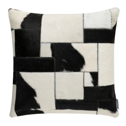 ANDREW DERİ KIRLENT SİYAH BEYAZ 45X45 CM