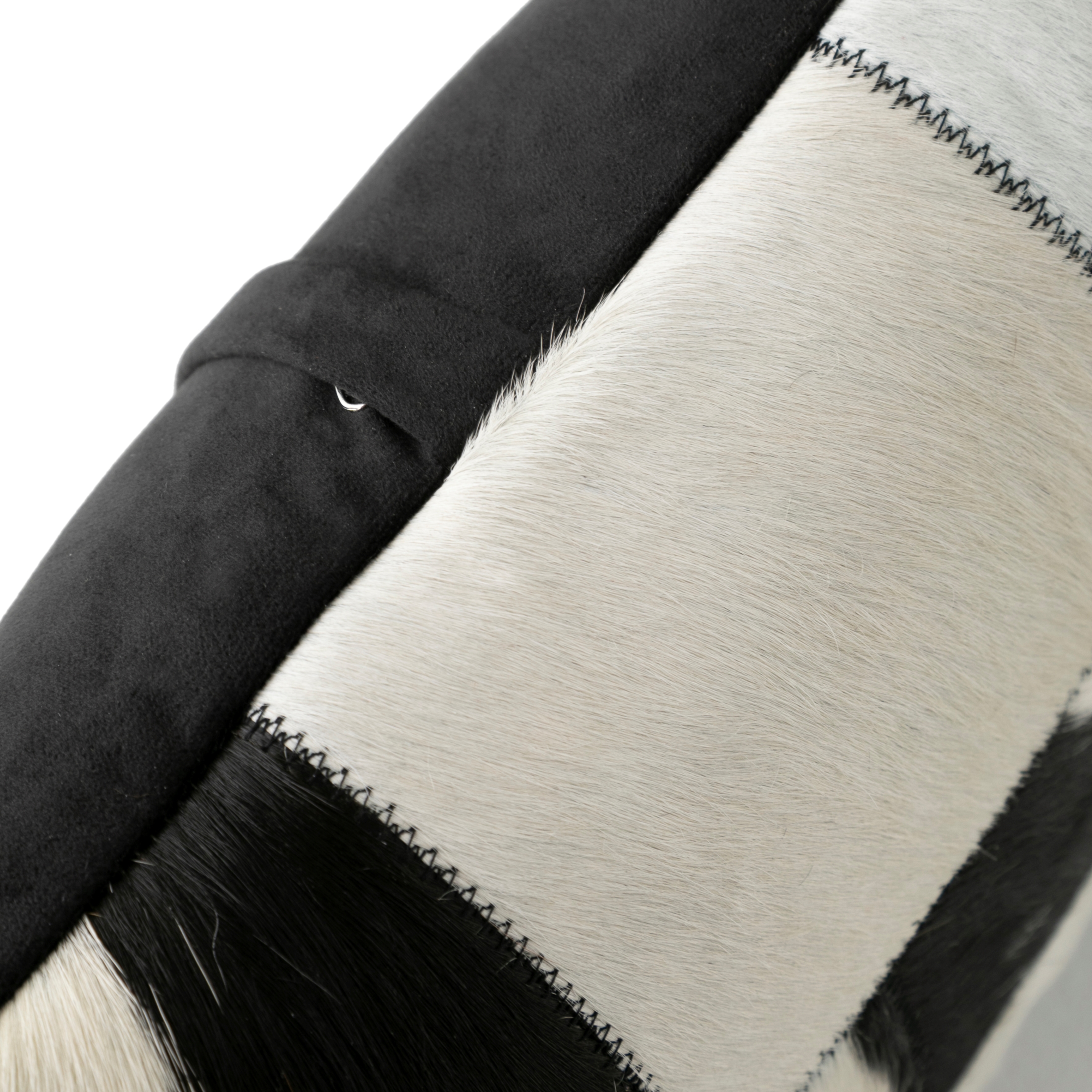 ANDREW DERİ KIRLENT SİYAH BEYAZ 45X45 CM