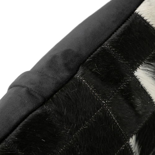 LUCAS DERİ KIRLENT SİYAH BEYAZ 45X45 CM