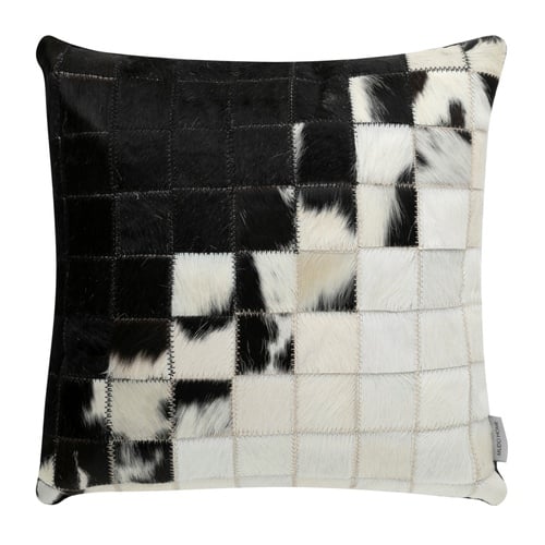 LUCAS DERİ KIRLENT SİYAH BEYAZ 45X45 CM