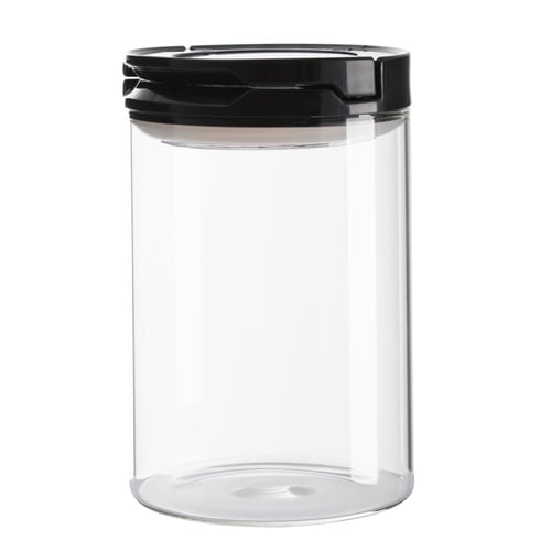 CAM KAVANOZ VAKUMLU KAPAK SİYAH 1300 ML