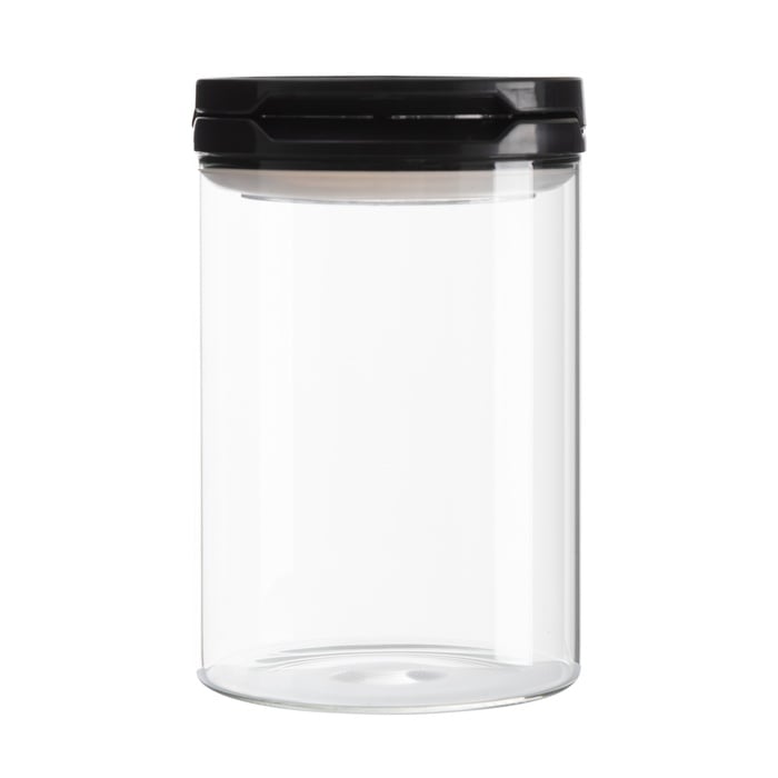 CAM KAVANOZ VAKUMLU KAPAK SİYAH 1300 ML