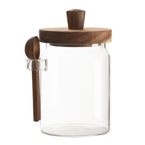 CAM KAVANOZ AKASYA KAPAK&KAŞIK 700 ML