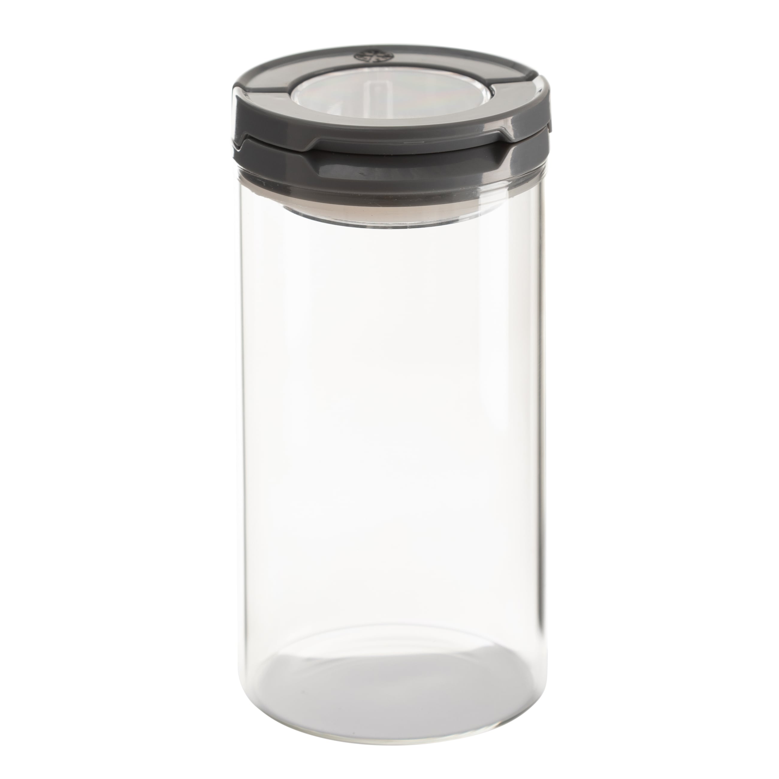 CAM KAVANOZ VAKUMLU KAPAK GRİ 600 ML