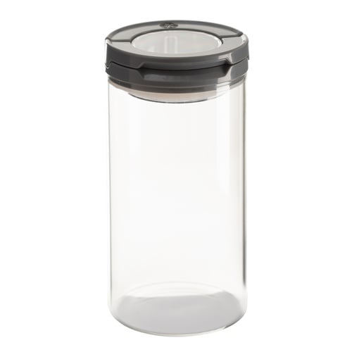 CAM KAVANOZ VAKUMLU KAPAK GRİ 600 ML