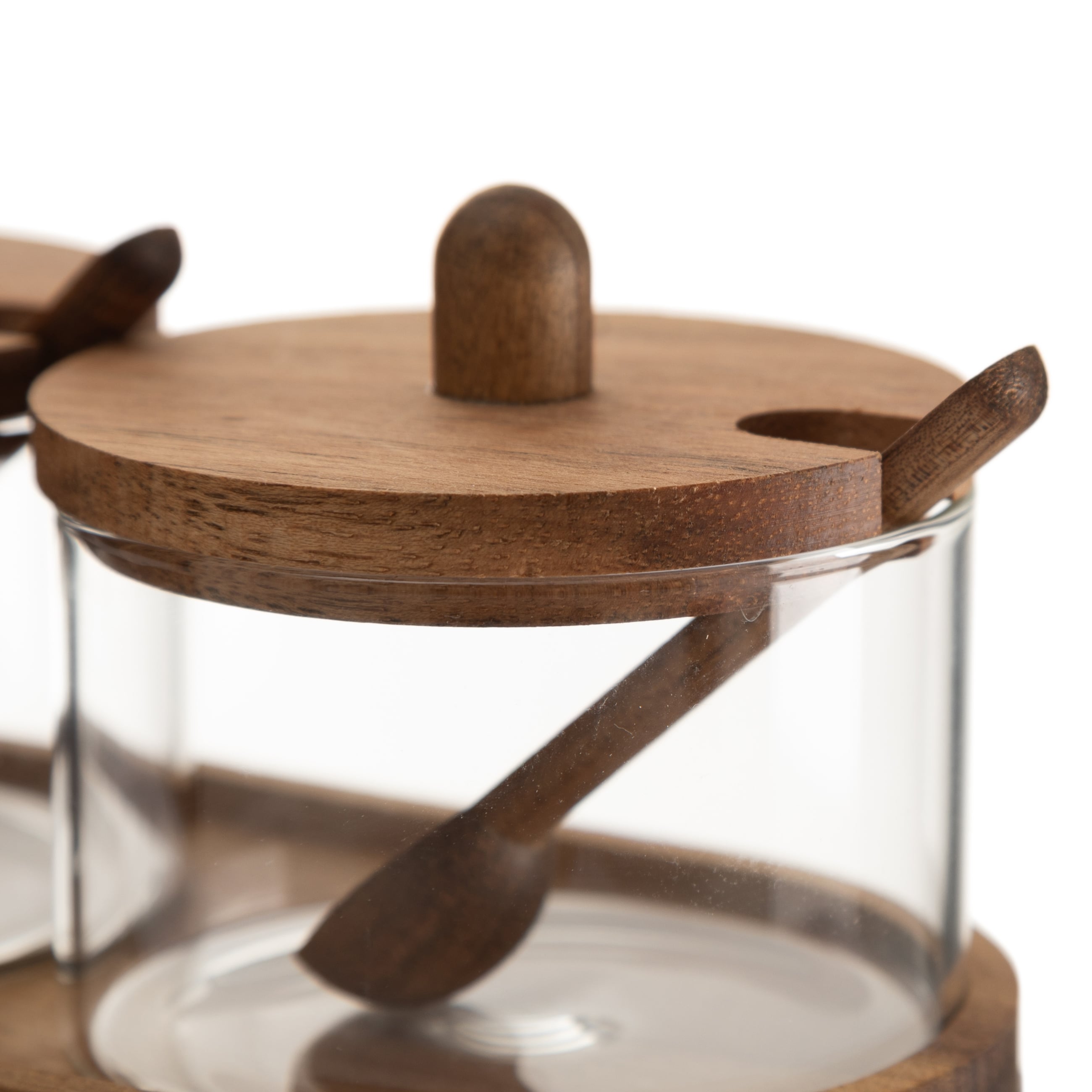 AKASYA STANDLI KAPAKLI KAŞIKLI İKİLİ BAHARATLIK