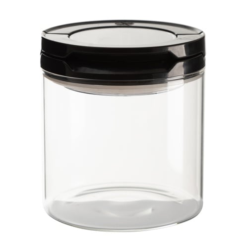 CAM KAVANOZ VAKUMLU KAPAK SİYAH 850 ML