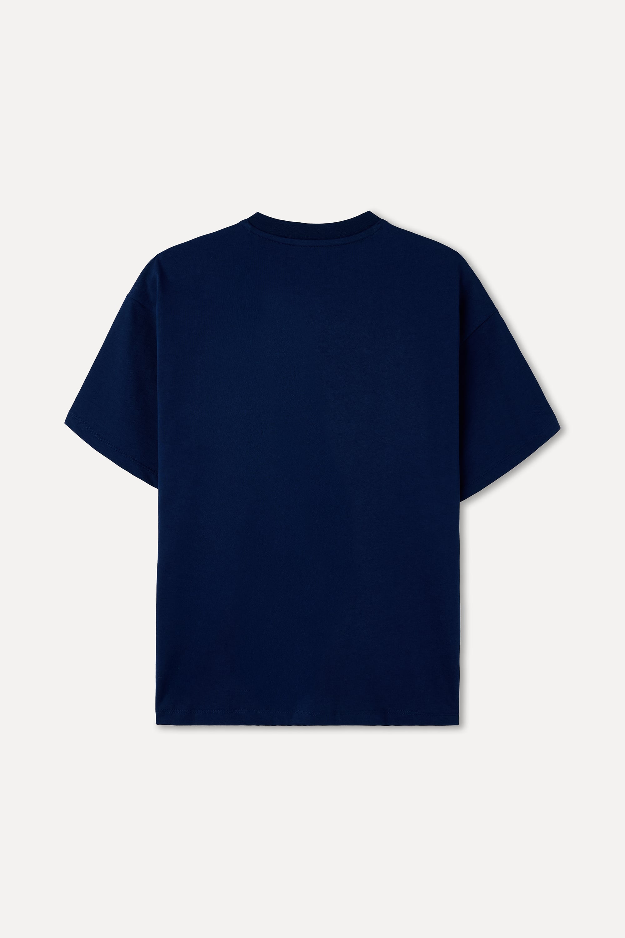 DÜŞÜK KOLLU OVERSIZE BİSİKLET YAKA T-SHIRT