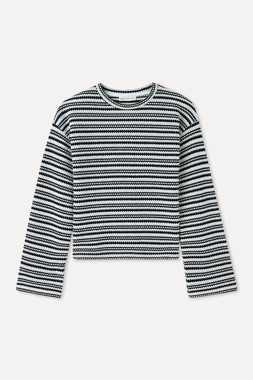 ÇİZGİLİ OVERSIZE ÖRME KAZAK