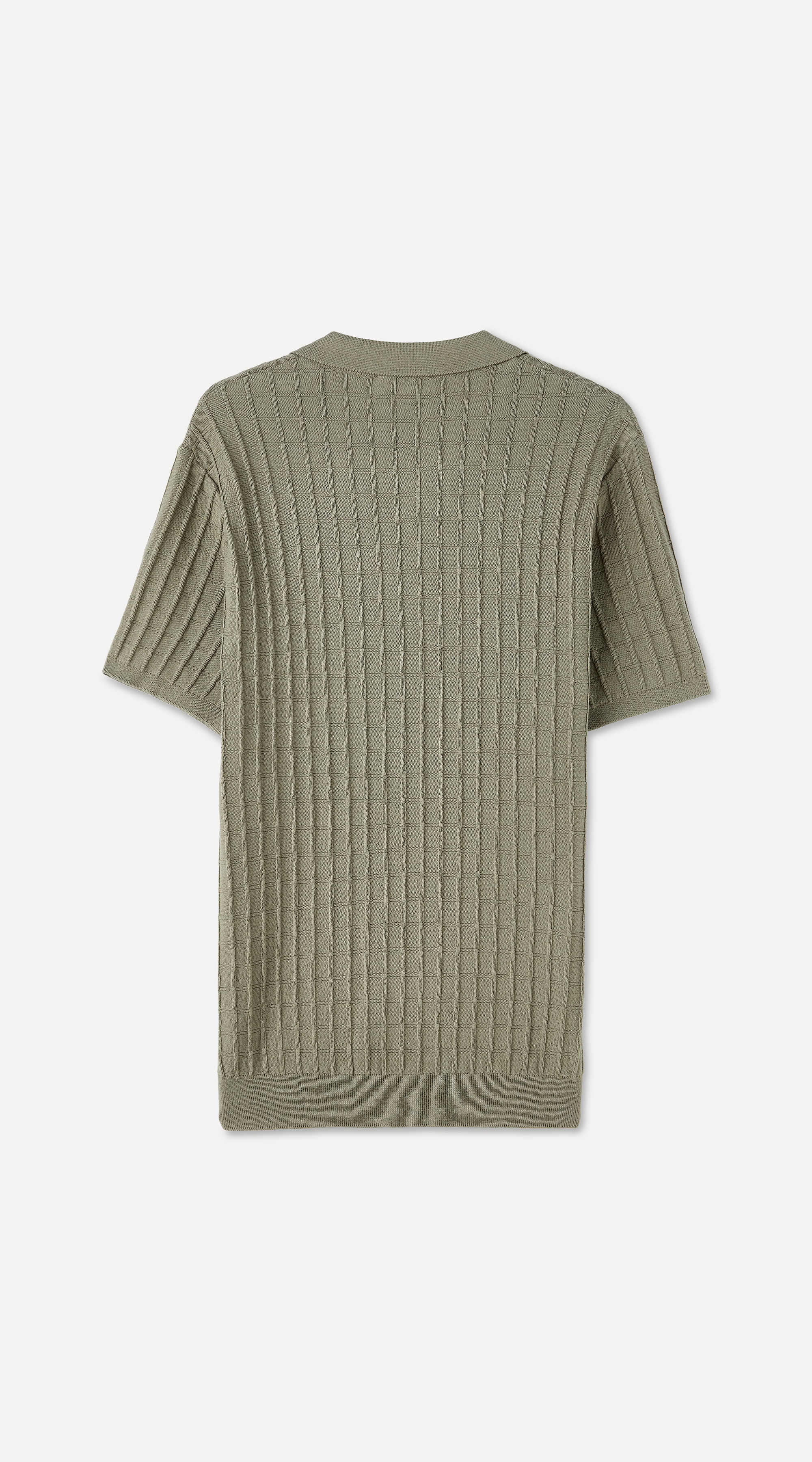 TEKSTÜRLÜ POLO YAKA KISA KOLLU TRİKO KAZAK