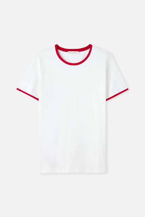 BİYELİ BİSİKLET YAKA T-SHIRT