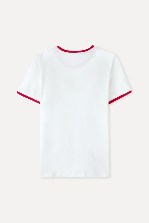  BİYELİ BİSİKLET YAKA T-SHIRT