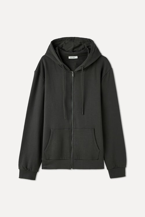 COMFORT FIT KAPÜŞONLU FERMUARLI SWEATSHIRT