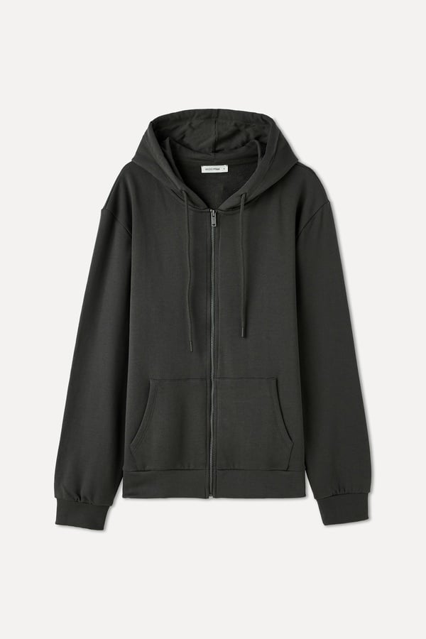 COMFORT FIT KAPÜŞONLU FERMUARLI SWEATSHIRT