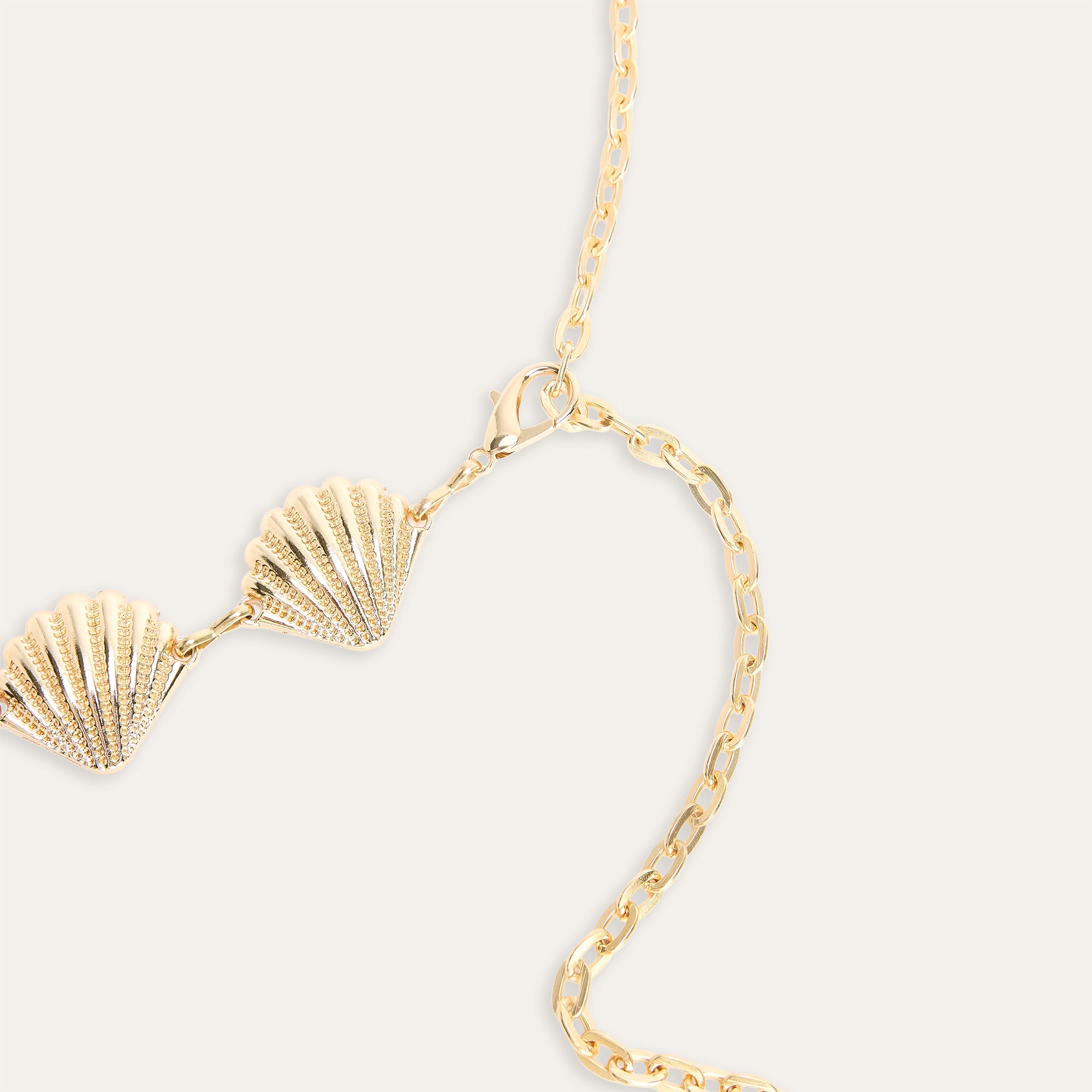 MİDYE FİGÜRLÜ METAL ZİNCİR KEMER