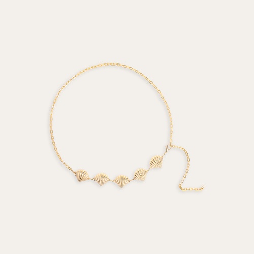 MİDYE FİGÜRLÜ METAL ZİNCİR KEMER