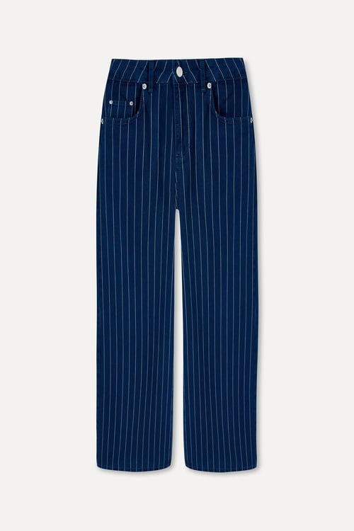 ÇİZGİLİ CLOUTTE FIT JEAN PANTOLON