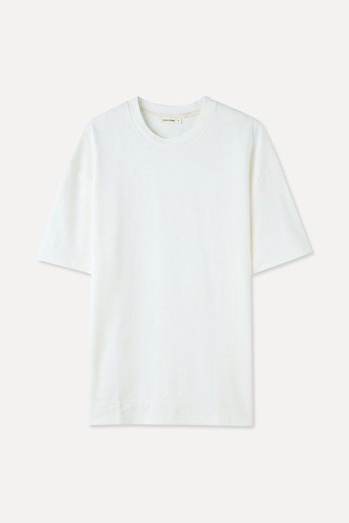  OVERSIZE BİSİKLET YAKA T-SHIRT