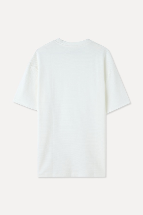  OVERSIZE BİSİKLET YAKA T-SHIRT